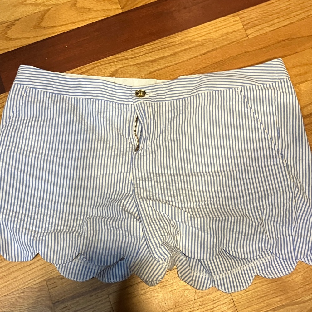 Lilly Pulitzer Blue and White Striped Shorts